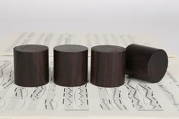 

4pcs/lot Ebony Wood Speaker Spike Shockproof Stands Subwoofer Audio Amplifier Turntable Isolation Stand Feet Base Pads 43mm