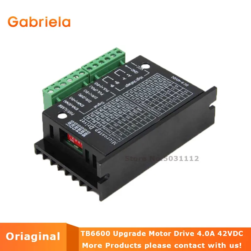 

1PCS TB6600 Upgrade 32 Subdivision 42/57/86 Stepper Motor Driver 4.0A 42VDC