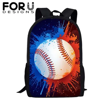 

FORUDESIGNS Cool footballs Soccer Printed School Bags for Teenage Boys Girls Schoolbag Children's Backpack Canvas Kids Book Bag