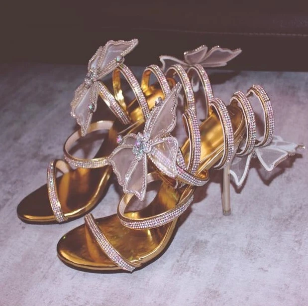 vintage gold sandals