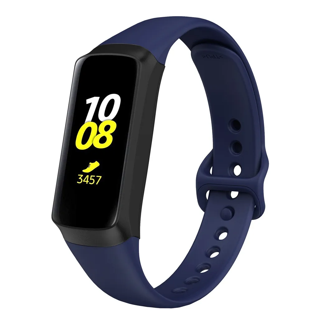 Ремешок на запястье мягкий силиконовый браслет для samsung Galaxy fit Смарт-часы замена для мужчин t Band спортивные роскошные женские мужские часы ремешок 19Je21