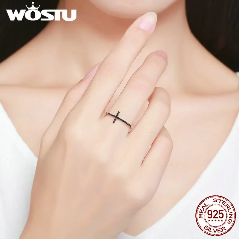 Cross Rings Stone Rings Finger Rings For Women 925 Sterling Silver