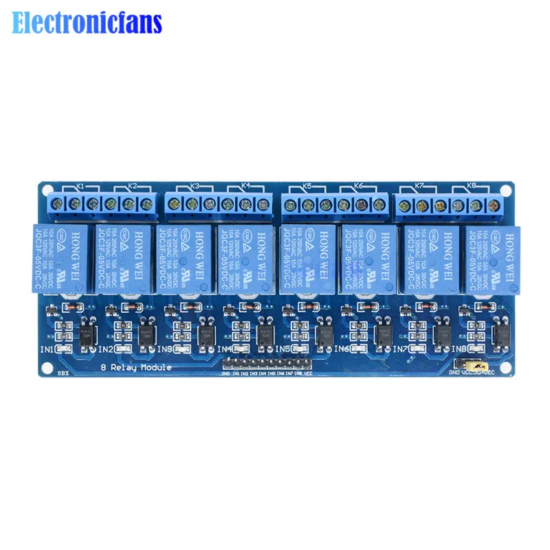 8 канальная плата релейного модуля 5 В для Arduino оптосоединитель канальное реле