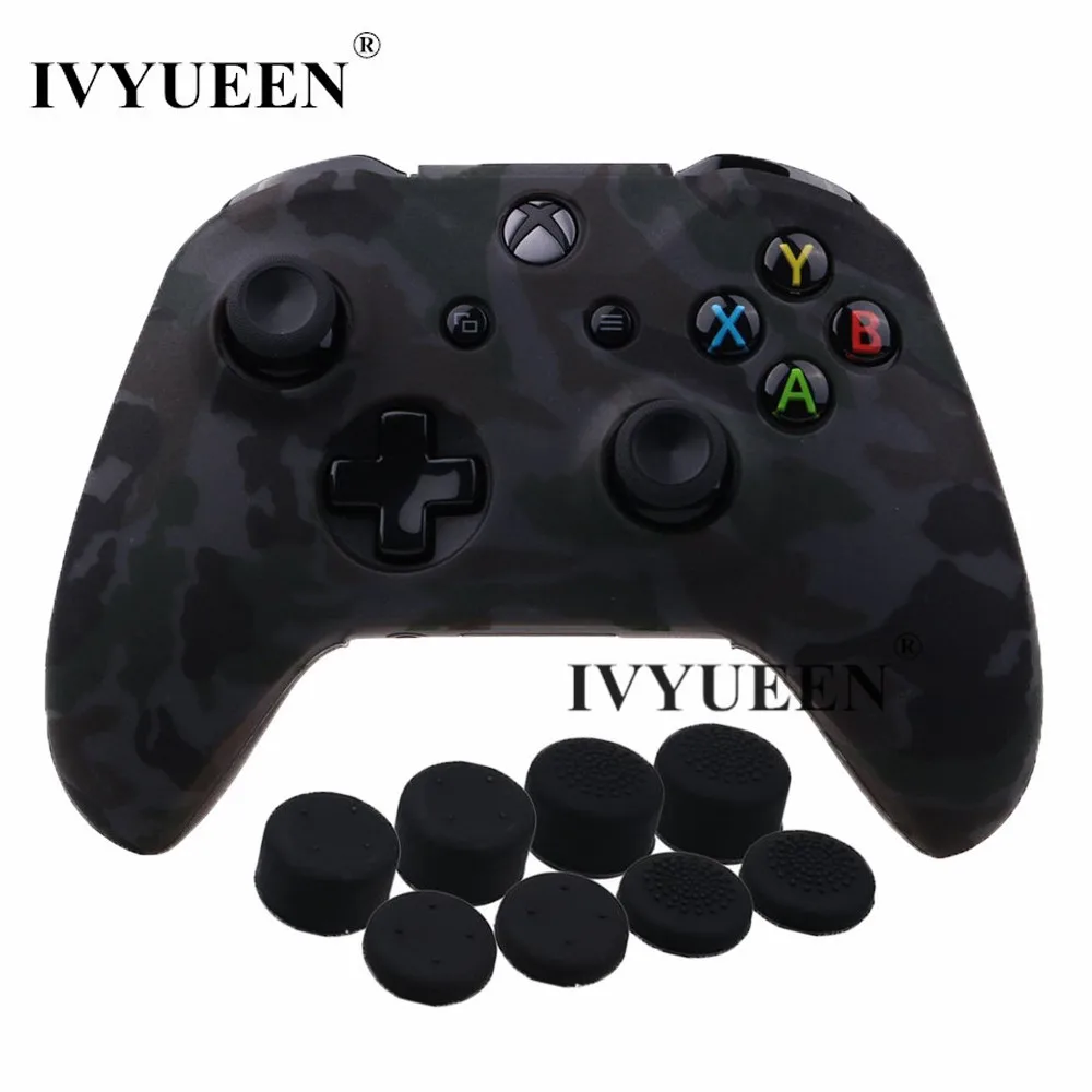 Защитный силиконовый чехол IVYUEEN 9 в 1 для XBox One X S, защитный камуфляжный чехол с 8 аналоговыми ручками