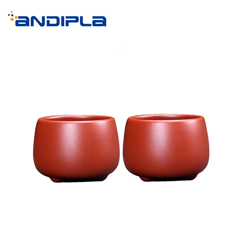 

2PCS/Lot 60ml Yixing Purple Clay Teacup Dahongpao Mud Zisha Cup Tea Ceremony Drinkware Master Tea Cups Small Sake Bowls Teaware