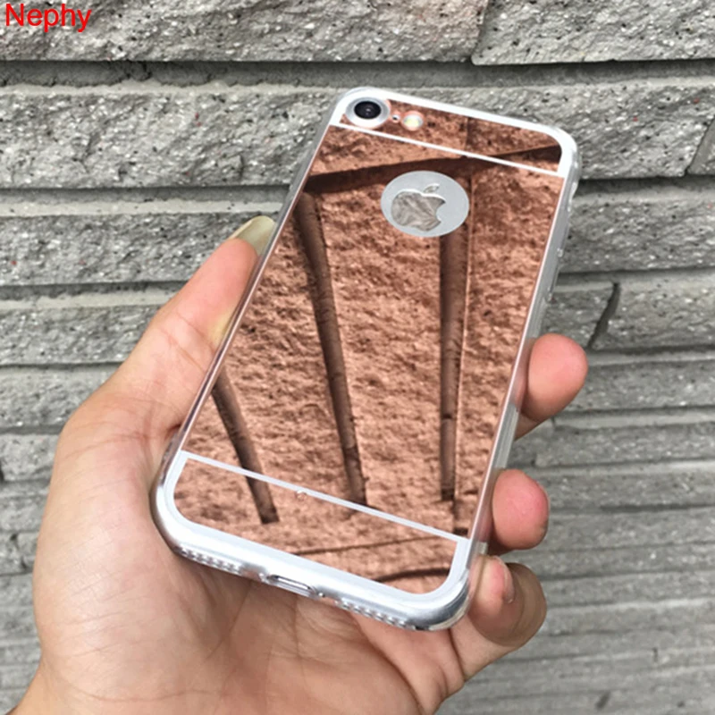 

Mirror Case For iPhone XS Max XR X 6 s 6s 5 5s X 10 8 7 Plus 6Plus 7Plus 8Plus Thin Soft Silicone on Cell Phone Back Cover Coque