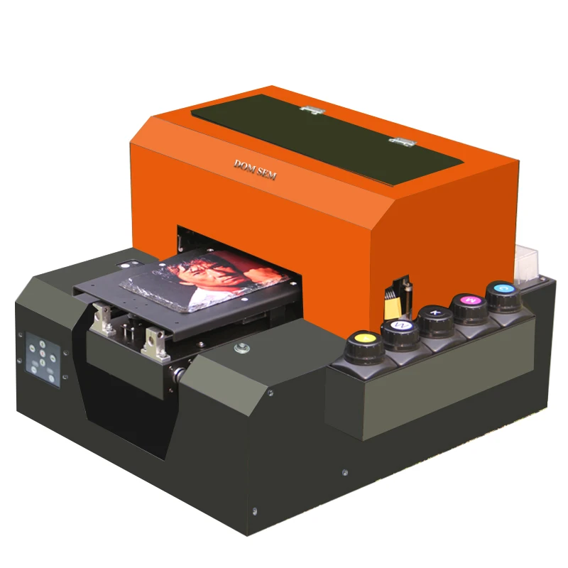 1440 dpi A4 UV printer for Leather and Ceramic digital uv flatbed