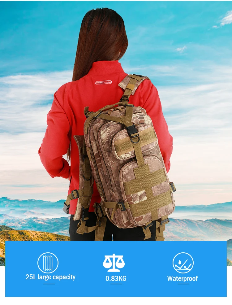 Scione 1000D военные уличные рюкзаки, тактические камуфляжные сумки, водонепроницаемые нейлоновые сумки на плечо для унисекс, походов, путешествий, кемпинга