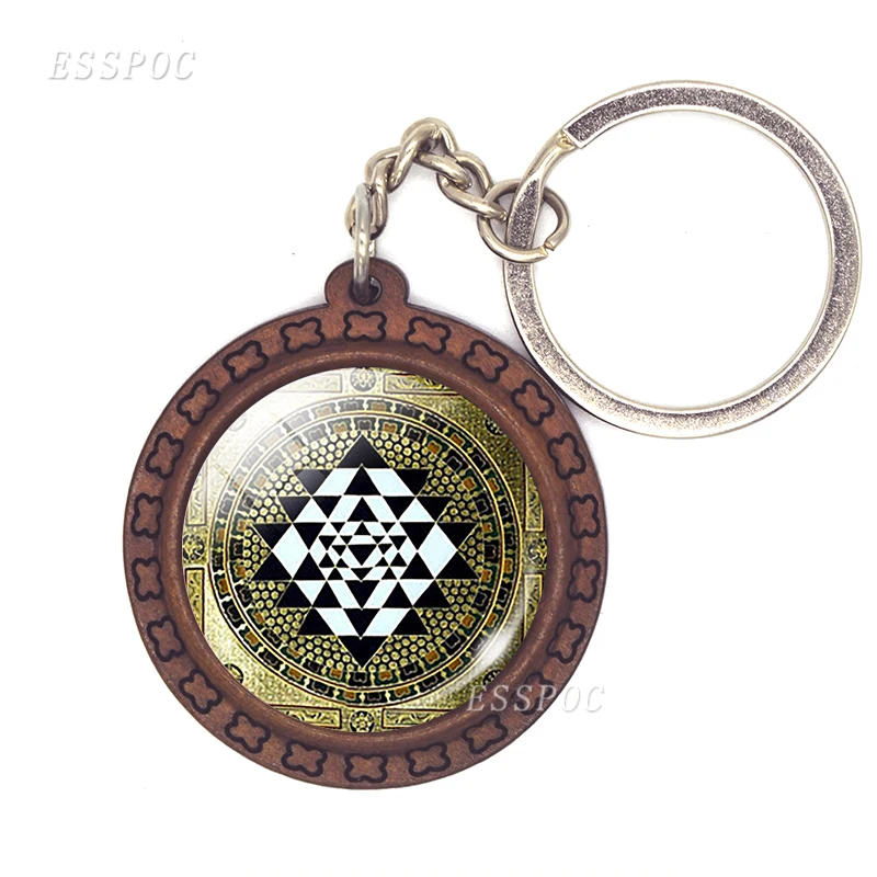 Sri Yantra брелок с мандалой буддийские священные геометрические украшения
