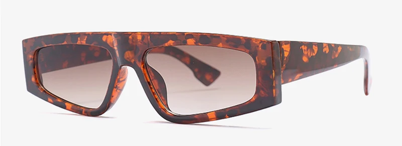 Peekaboo прямоугольные солнцезащитные очки для женщин Мода Летний стиль черные зеленые солнцезащитные очки Женские Подарочные элементы uv400 - Цвет линз: leopard