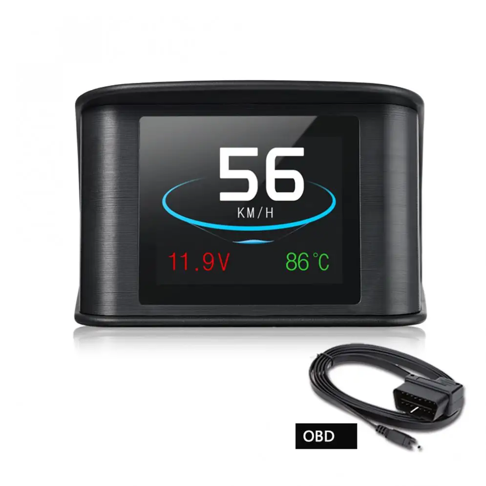 

P10 2.6 Inch Hud OBD Car Speed Projector Digital Speedometer Display Fuel Consumption Temperature Gauge Diagnostic Tool
