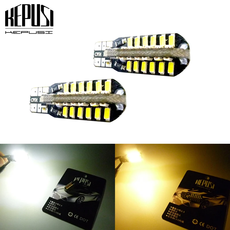 

2pcs/lot t10 led canbus white light T10 W5W 48led led 3014 no Error t10 48smd Car Light Source Indicator Light Parking Lamp