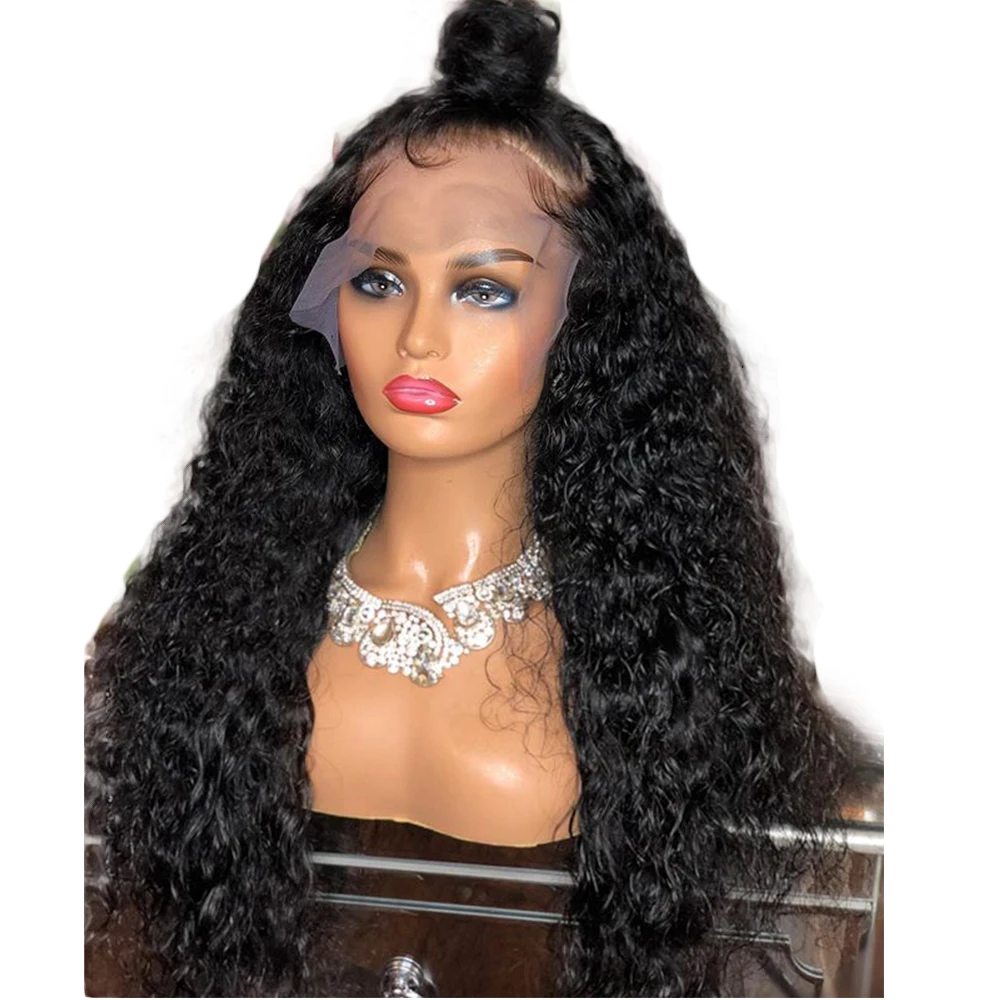 

180 Density Curly Human Hair Wig Bleacked Knots HD Transparent 360 Lace Frontal Wig PrePlucked With Baby Hair Remy Peruvian Hair