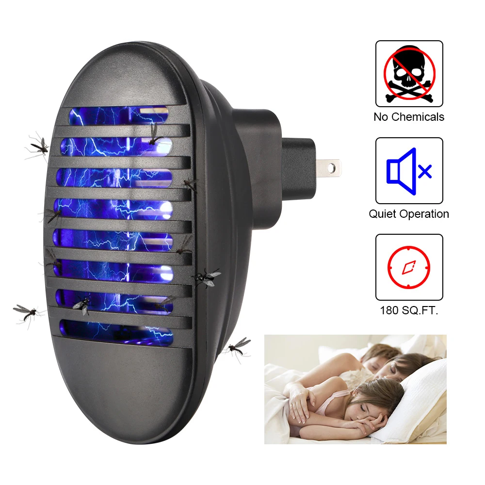 

EU/US Plug 110V-240V Portable LED Mosquito Killer Lamp Anti Wasp Pest Insect Fly Zapper Inhaler Electric Trap Light