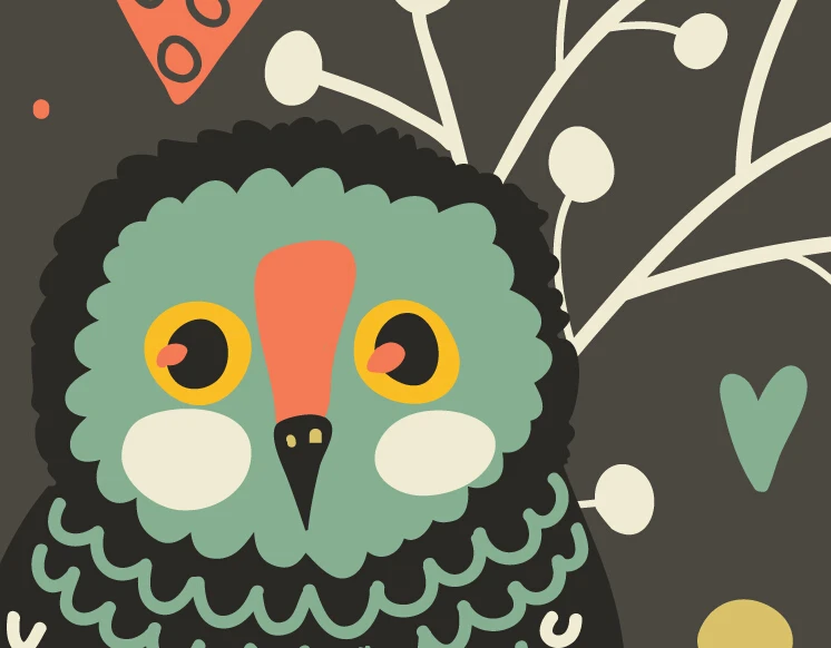 3D фотообои с рисунком совы для детской комнаты гостиной спальни