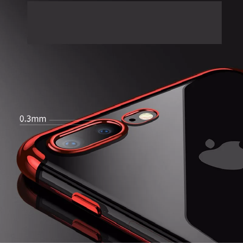 Новый телефон чехол для IPhone 6 7 6S 8 Plus ультра тонкий X XS XR MAX гальванический ТПУ анти