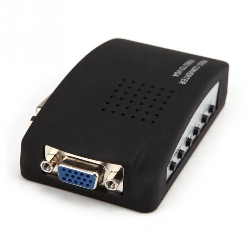 AV S Video RCA VGA Composite Video to VGA Converter Adapter for HDTV