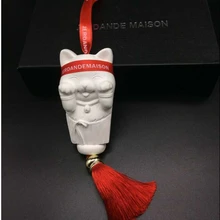 Подвеска для автомобиля, подвесная японская кошка, украшение для салона автомобиля, аксессуары для зеркал заднего вида, украшение для автомобиля