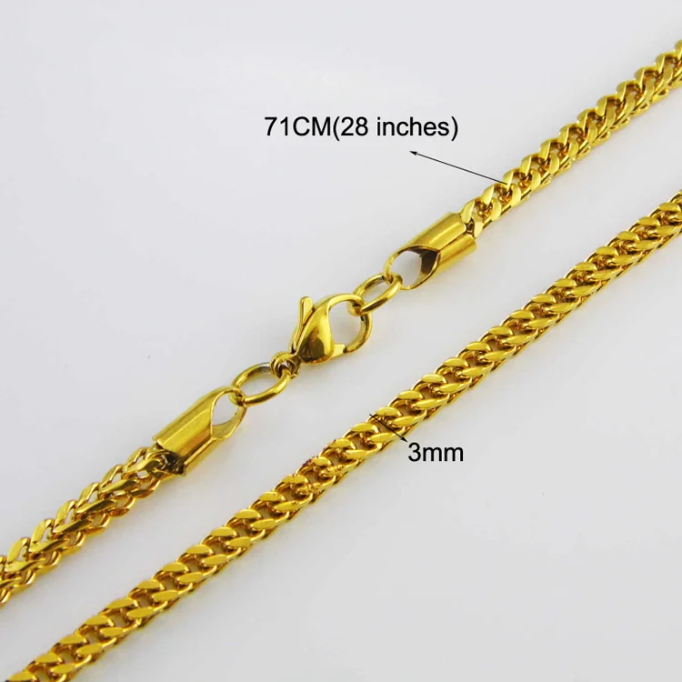 Wheat Chain Cool Gold Necklace 