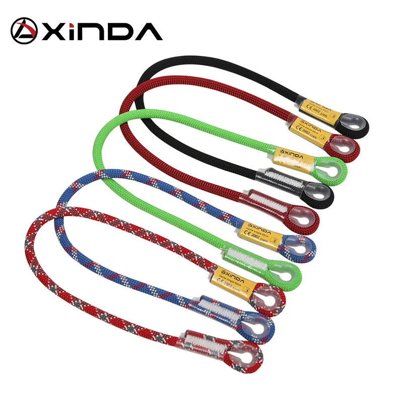 Escalada de Rocha Xinda Profissional Dinâmica Correia Protetora Prusik Swen Olho-a-olho Pré-costurado Estilingue Moutaineering Equipamentos 10.5mm