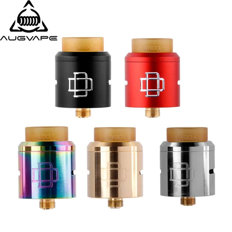 Атомайзер Augvape Druga Rda 24 мм двойная катушка 24K позолоченный Дека Derlin 810 капельный