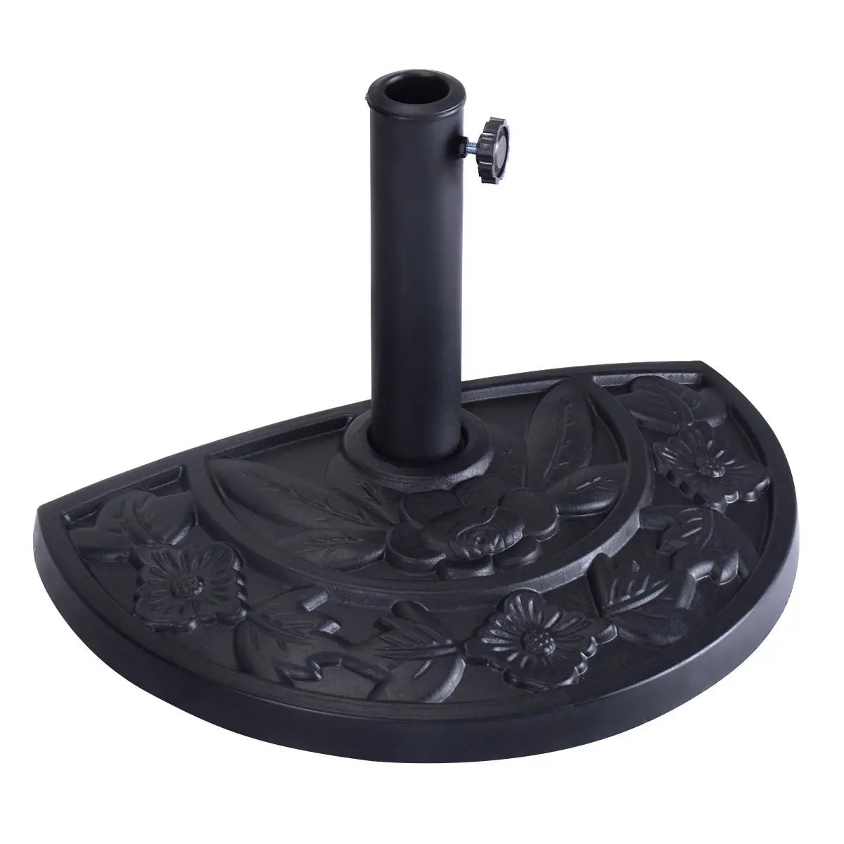 Costway 20 Outdoor Patio Half Round Umbrella Base Stand Resin Outdoor Patio Half Round Umbrella Base