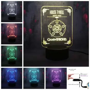 

Novelty Baby Sleep Save Energy Night light Gmae of Thrones HOUSE TYRELL Decor Art Goods Lava LAMP Mood illusion Lamp Supply Gift