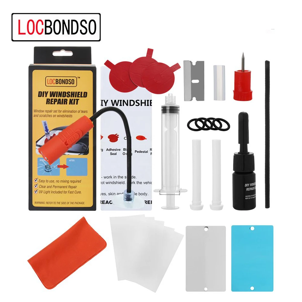 LocBondso 1 Set DIY Repair Windshield Chip Crack BullsEye Restore