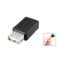 Lnhf новый черный USB 2.0 Тип женщина к Micro USB B Женский адаптер конвертера штепсельной вилки