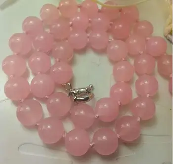

fine jewelry Beautiful 10mm pink beads necklace 18" free shipping