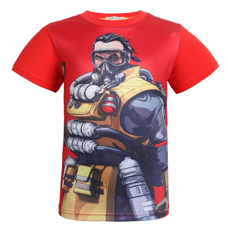 Apex Legends игровая футболка г. летние популярные детские футболки с коротким рукавом, черные топы, футболки для детей, игровая рубашка, одежда - Цвет: x8380red
