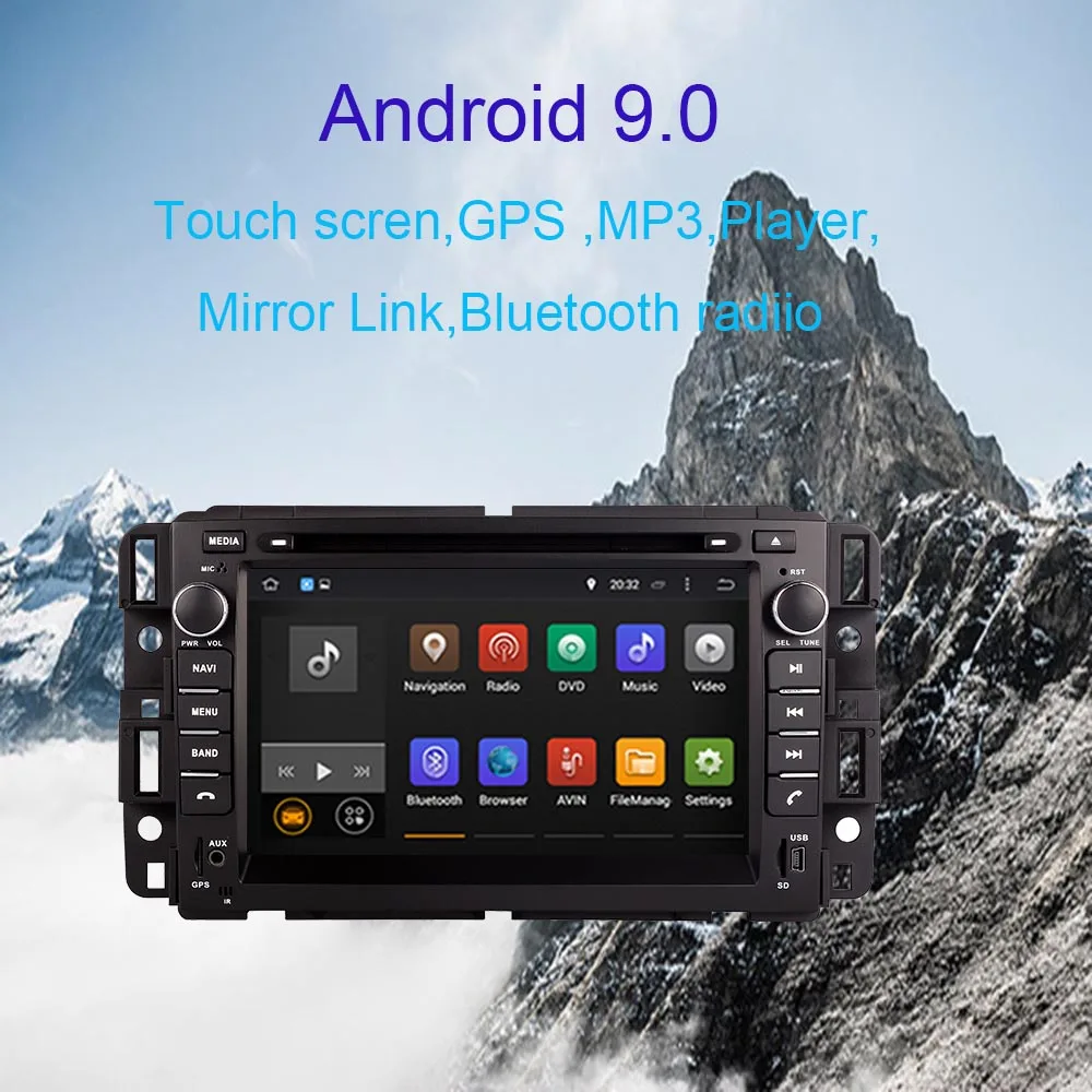Clearance Android 9.0 Car GPS Navigation For GMC Yukon/Tahoe/Acadia/Buick Enclave/CHEVROLET Suburban 2007-2012 WIFI Car multimedia player 0