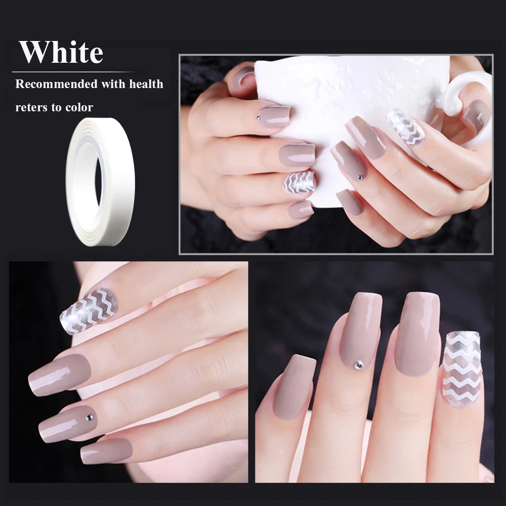 

New 1 Pcs 12 Colors Nail Rolls Waves Striping Tape Line DIY 3D Nail Art Tips Decoration Stickers For Nails Care