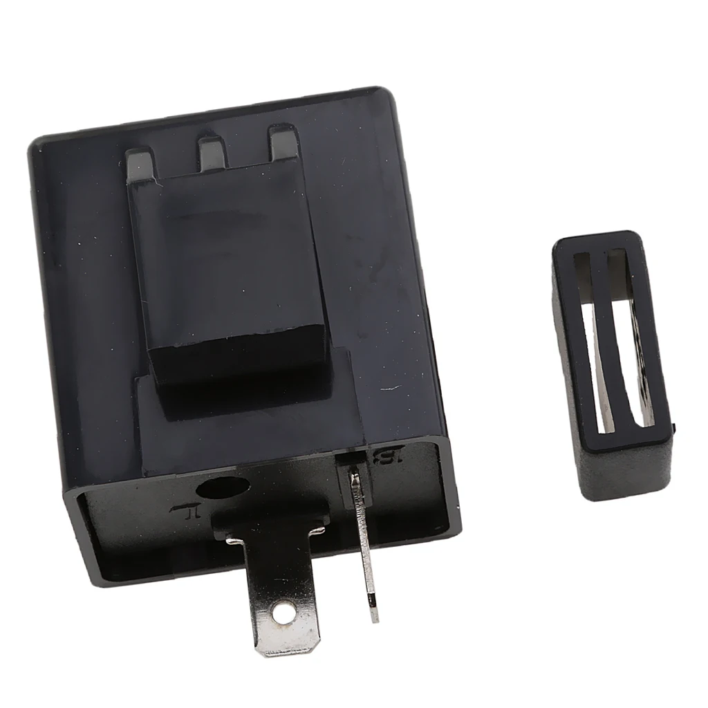 Fydun Relè Lampeggiante, 2 Pin 12V Universale Indicatore di Direzione per Auto Moto velocità Regolabile Relè Lampeggiante Elettronico a LED Risolvi Il Problema del Super Flash e