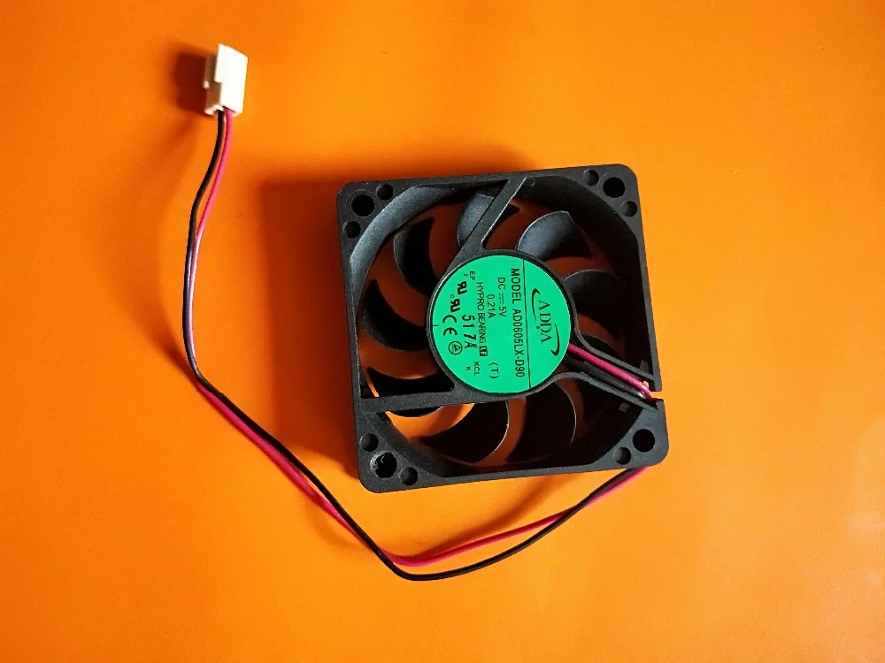 Для ADDA AD0605LX D90 T 5V 0.21A 2 контактный 60x60x15 мм серверный квадратный охлаждающий