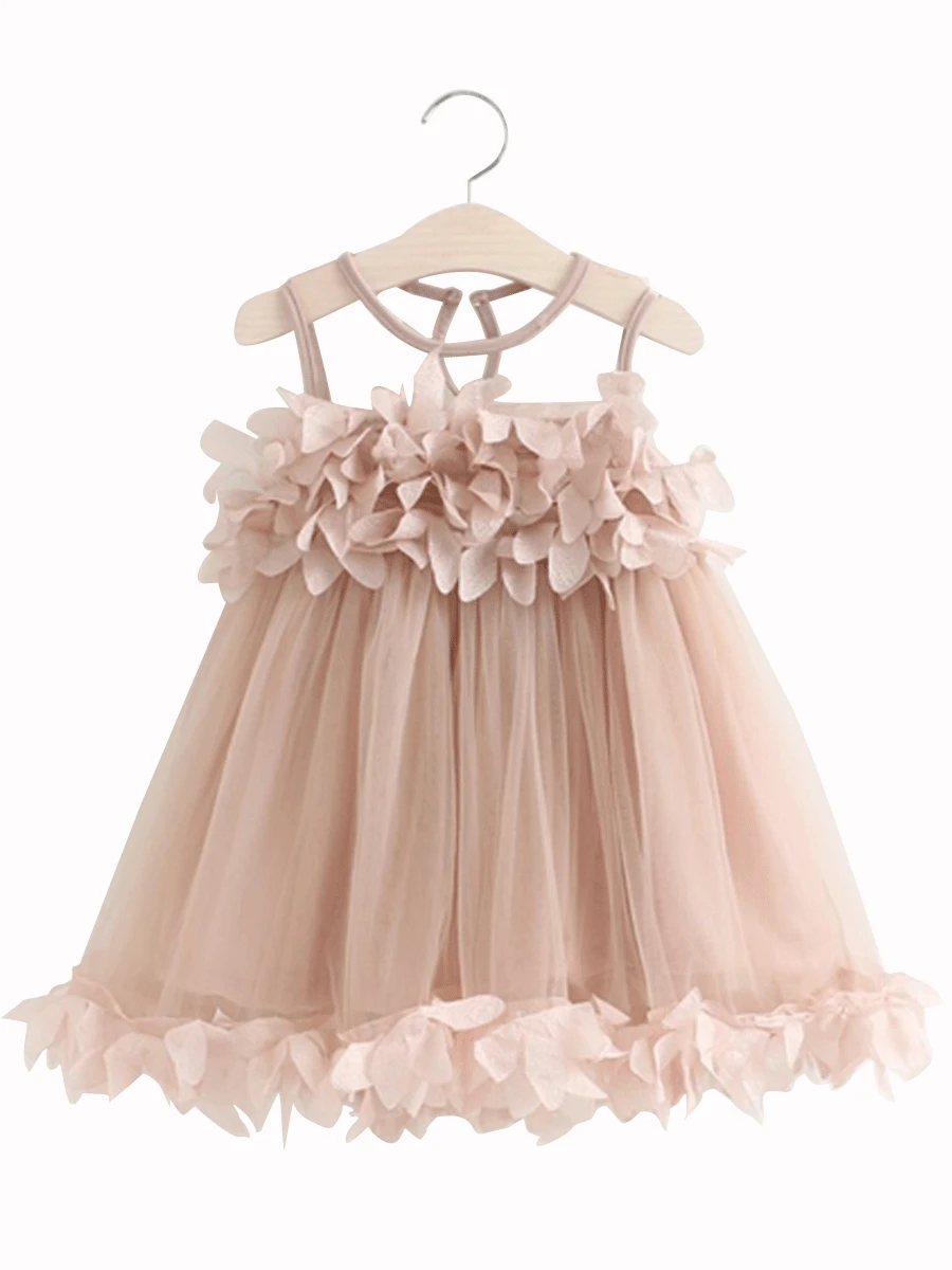 Humor Bear/платье для девочек; Новая летняя сетчатая Одежда для девочек; розовое праздничное платье принцессы; Детская летняя одежда; платье для маленьких девочек