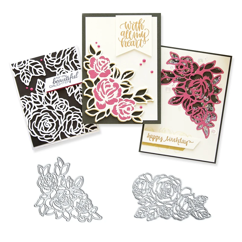 

Julyarts Metal Cutting Dies Rose Flower Decor New 2019 for Scrapbooking Card Making Album Embossing Paper Crafts Die Cuts