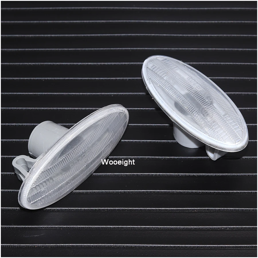 Wooeight 1 Pair Side Turn Signal Lamp Fender Marker Lights Cover For Nissan Cube Juke Leaf Note Micra X-TRAIL March Juke Qashqai (2)