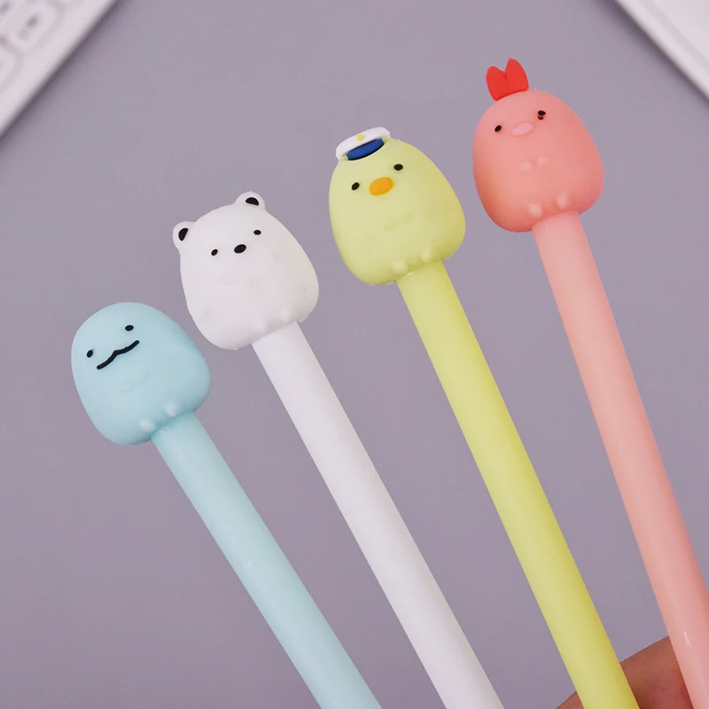 

cartoon bear animal gel pen writting pens canetas material escolar kawaii staitonery paperlaria school supplies