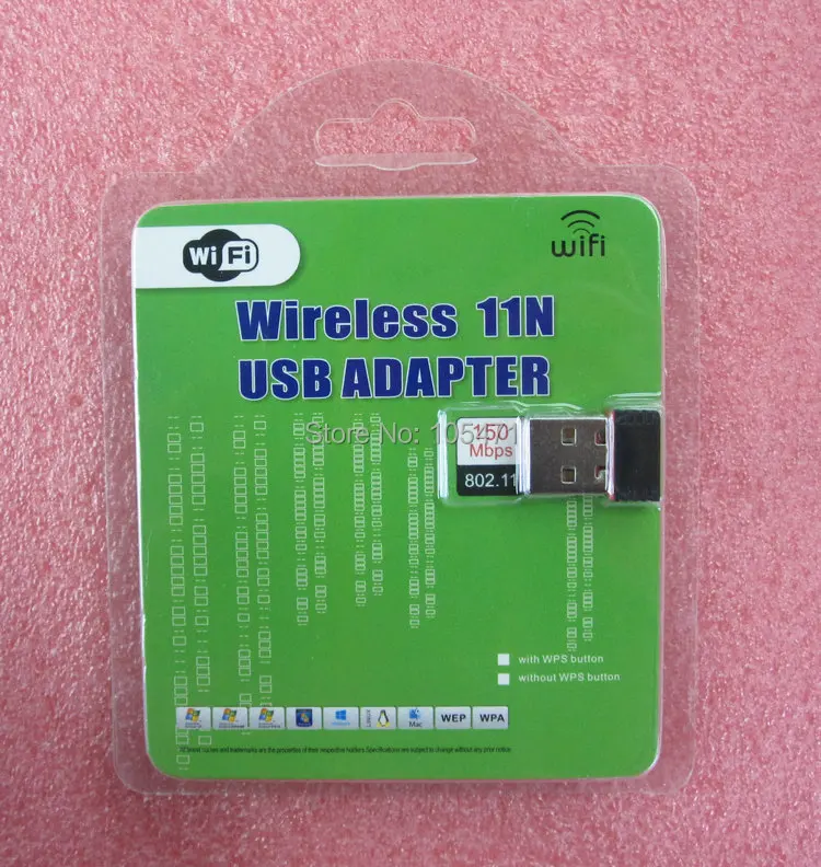 Мини 150 м USB WI-FI адаптер 11N WI-FI карты RT8188/RT5370 чипсет