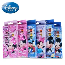 Дисней мультфильм Микки Минни в коробке карандаш 12 различных цветов Детская безопасность живопись поставки