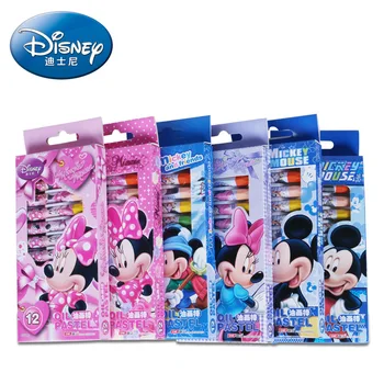 

Disney cartoon Mickey Minnie boxed Crayon 12 different colors children's Safety painting supplies
