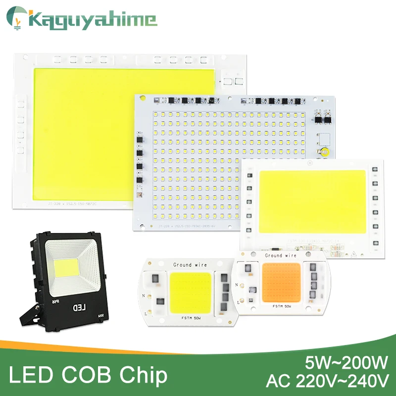 Kaguyahime 5 Вт~ 100 Вт AC 220 В интегрированная COB Светодиодная лампа чип 50 Вт 30 Вт 20 Вт 10 Вт смарт IC драйвер люменов для DIY прожектор