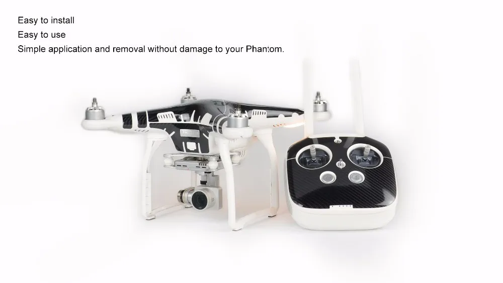 PGY DJI Phantom 3 Accessories Phantom3 Stickers 3M Graphic Wrap Skin Skins Decals Quadcopter Drone Parts