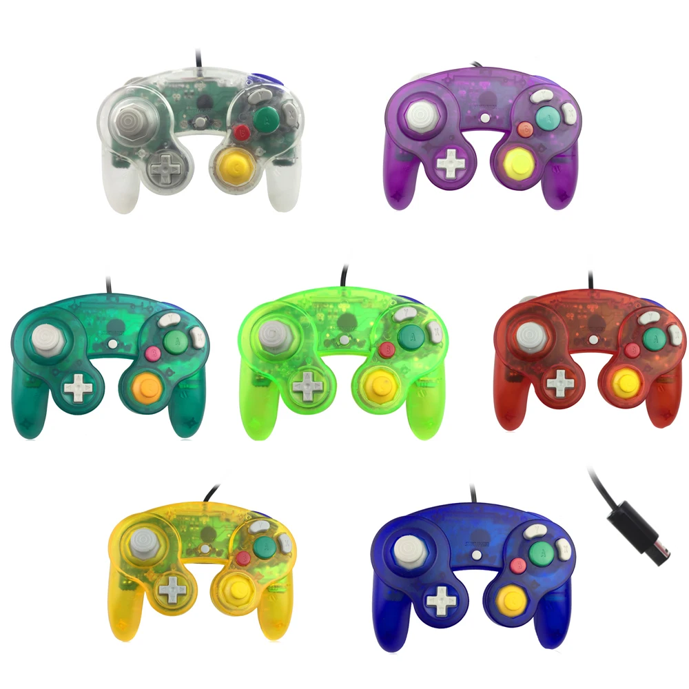 10 Pz Colore Trasparente Per N-G-C Gamepad Joystick Controller Di Gioco Cablato Per G-Amec-Ube Per G-C