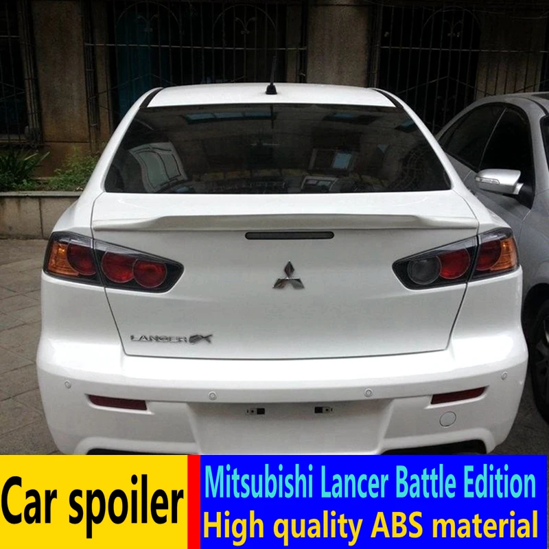 

For Mitsubishi Lancer Spoiler 2009-2015 High quality ABS material Automotive Rear wing Primer color rear spoiler for Lancer