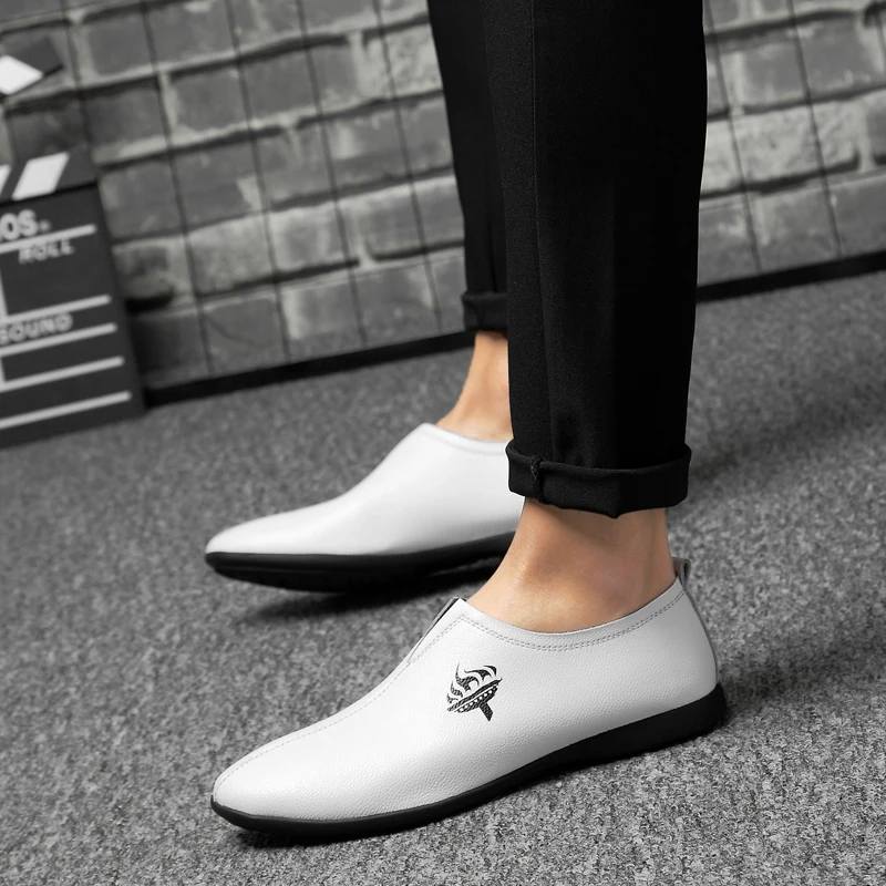 Mocassin marrom Sapatos Condução Genuínos Mokasin De Para Homme Mocassins Luxo Preto Mens Marcas branco Homens Couro Northmarch Kasual OaU1wqfq