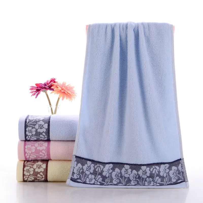 

Thicken 100% Cotton Hand Towel Embroidery Printing High Quality Super Absorbent Face Towel For Adult Quick Drying Hair Towels