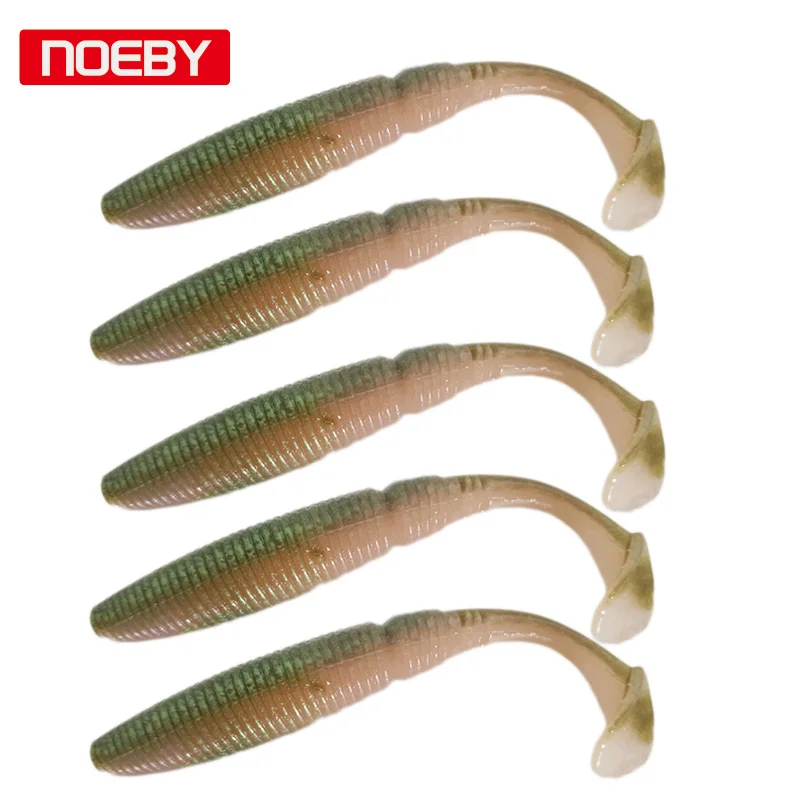 Noeby мягкие приманки 6 шт. 8,5 см 10 см Pesca Shad f приманка для UL рыболовный червь Swimbaits Jig Head Fly Fishing-Прямая поставка - Цвет: 10cm NW206 5PCS