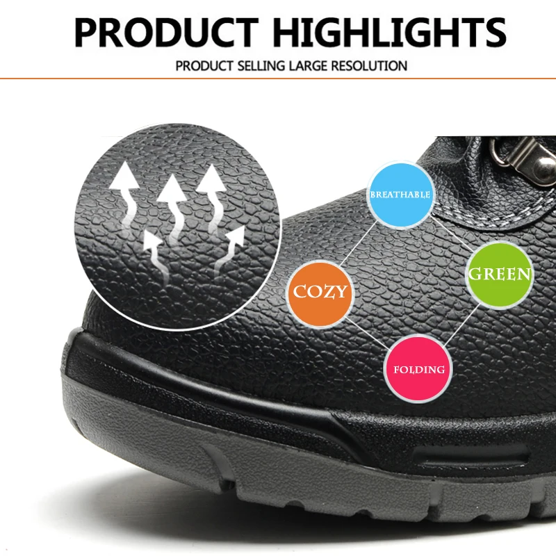 AIDACOM Мужская стальная безопасная обувь модные походные ботинки ...